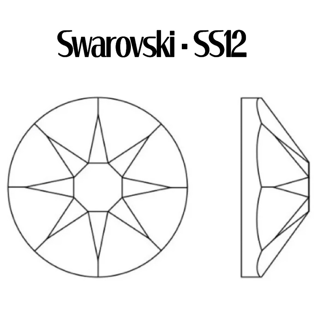Swarovski • SS12 Crystals • Listings Organized by Size